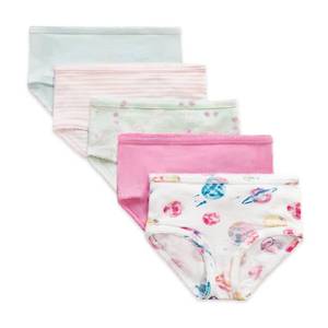 lot 6248 image: Burts Bees Baby Girls Organic Cotton Brief Underwear, 5-Pack, 2-3 Toddler