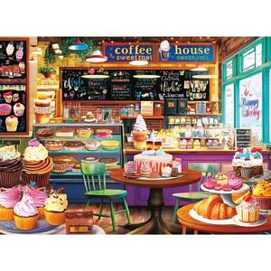 lot 6275 image: 500 Piece Jigsaw Puzzle Bakery Coffee Shop Design