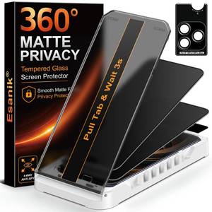lot 6302 image: Esanik Privacy Screen Protector 360° Matte 21 Pack for iPhone 18 Pro
