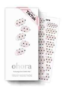 lot 6308 image: ohora Semi Cured Gel Nail Strips 30 Count N Polka Noir