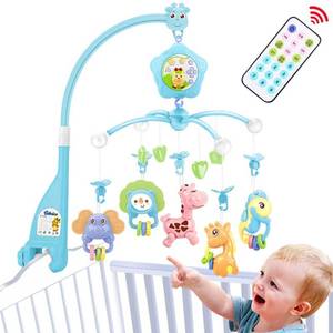 lot 6309 image: Caterbee Baby Crib Mobile with Musical Lights, Projector and Remote