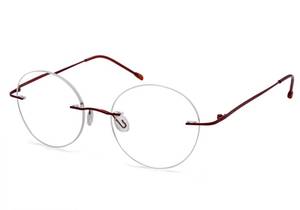 lot 6319 image: Eyekepper Round Rimless Reading Glasses 2.00 Red Unisex