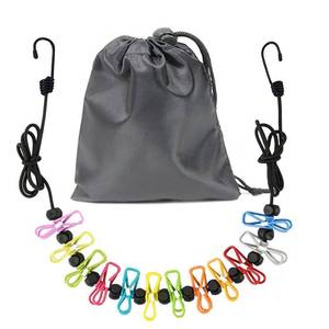 lot 6323 image: Sarmyarc Retractable Portable Clothesline 10-12 Ft with 12 Clips