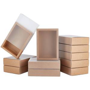 lot 6327 image: BENECREAT Brown Kraft Gift Drawer Box 12 Pcs 7x5x1.8 Inch