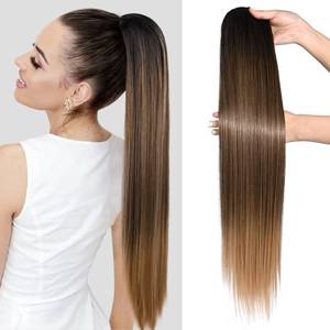 lot 6337 image: SEIKEA Drawstring Ponytail Hair Extension 28 Long Straight Synthetic