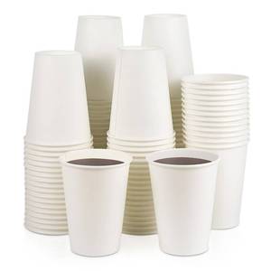 lot 6341 image: Walasaso Paper Coffee Cups 12 Oz White 100 Count