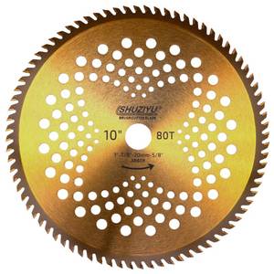 lot 6343 image: SHUZIYU Brush Cutter Blade 10 Inch 80T Carbide Tipped Trimmer Blade