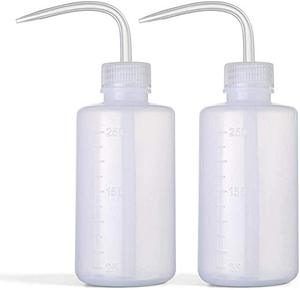 lot 6361 image: DONSTRAW Wash Bottle 2 Pcs 250ml 8oz Plastic Squeeze Narrow Mouth