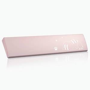 lot 6368 image: Womier Keyboard Wrist Rest for 65% 75% TKL Mechanical Keyboards, Pink Cat