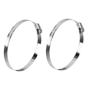 lot 6377 image: Teqooza Duct Clamp 6 Inch 304 Stainless Steel Hose Clamp 2 Pack