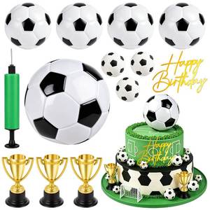 lot 6389 image: UAYVEBS Soccer Cake Topper Set 13 Pcs Football Cake Decorations