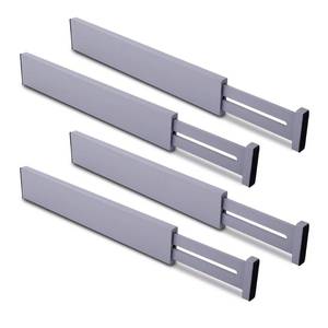 lot 7575 image: Utoplike Kitchen Drawer Dividers Large Adjustable 16.6-21.7 Inch Gray 1pk