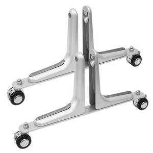 lot 7654 image: MYOYAY Room Divider Stabilizer Feet, 2 Pcs, Stainless Steel Wheels