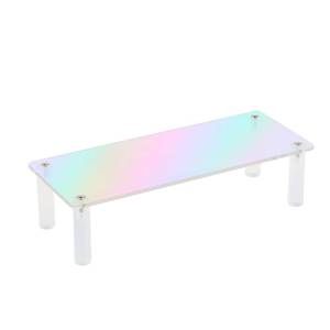 lot 8102 image: T Tulead 1 Tier Acrylic Riser Display Shelf Clear 7.87 Length