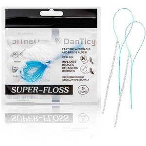 lot 8119 image: DanTicy Super Floss Threaders Periodontal Orthodontic 30 Pcs