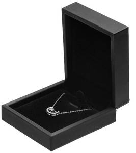 lot 8120 image: Giftop Necklace Pendant Jewelry Box PU Leather Black
