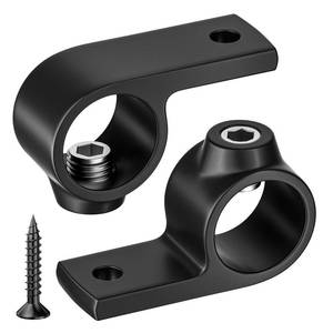 lot 8124 image: XinDoingNow Key Clamp Pipe Fittings 34 Black 2-Pack