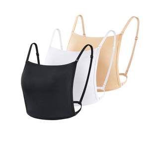 lot 8135 image: Azsmesz Womens Mock Camisole Bra Insert Overlay Modesty Panel Vest 3 Pcs, Small