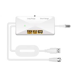 lot 8165 image: GZMJRD Indoor TV Antenna Amplifier Digital Signal Booster 5-25dB Gain White