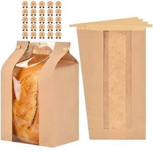 lot 8168 image: Ulezuar 50 Pack Paper Bread Bags for Sourdough, 6.3x4.4x13.2 Inch