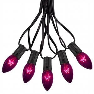 lot 8172 image: Doratale C9 Black Halloween String Lights 25 Ft Outdoor Patio 26 Bulbs