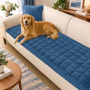 lot 9261 image: Smiry Couch Cover for Dogs, Non Slip Fuzzy Pet Sofa Covers Washable