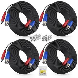 lot 9262 image: ANNKE 4 Pack 30M100ft All-in-One Video Power Cables, BNC CCTV Camera Wire