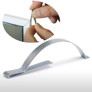 lot 10310 image: Window Screen Tension Spring Corner Clips, Holding Screen Sliding In Aluminum Channel Safely and Securely, � Wide 2-34 Long, 30 PCS