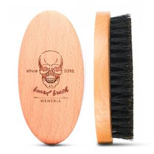 lot 14159 image: Menesia Beard Brush Boar Bristle Wood Handle for Men