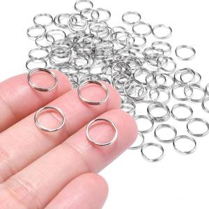 lot 14168 image: CooBigo Mini Split Jump Rings 10mm Silver 100 Pcs Double Loop