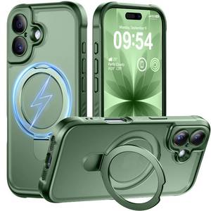 lot 14171 image: MOCCA Magnetic Stand Phone Case for iPhone 17 Dark Green