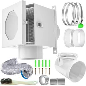 lot 17563 image: Dryer Lint Trap 4 Inch 90 Degree Indoor Dryer Vent Kit