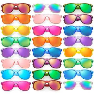lot 17576 image: Geopty 24 Pack Mirror Sunglasses Neon Assorted Colors for Women Men