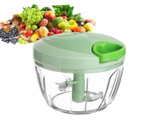 lot 17582 image: Manual Food Chopper with Container Hand Pull Vegetable Cutter
