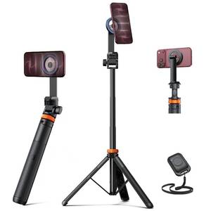 lot 17584 image: EUCOS Magnetic Phone Tripod 62 Inch Selfie Stick with Wireless Remote