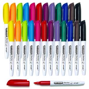 lot 18302 image: SFAIH Fine Tip Dry Erase Markers 12 Colors 24 Pack 1-2mm Line