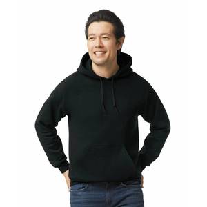 lot 18349 image: Gildan Adult Fleece Hoodie Sweatshirt Black Medium G18500