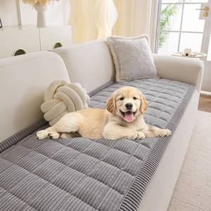 lot 19782 image: MYSKY HOME Non-Slip Washable Dog Couch Cover Light Grey
