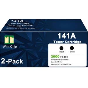lot 19799 image: KUF 141A W1410A Black Toner Cartridge 2 Pack For HP M110w M139w M140w