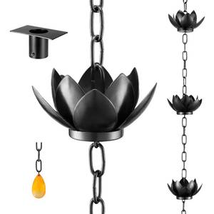 lot 19802 image: Oak Leaf Rain Chain with Adapter, 8.5 Ft