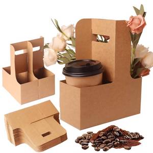 lot 20348 image: Disposable Paperboard 2-Cup Drink Carrier 12-30oz, 100 Pack