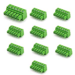 lot 20350 image: XUGERIP PCB Screw Terminal Block Connector 5 Pcs 6 Pin 3.5mm Pitch Male Plug (5 Pieces Only)
