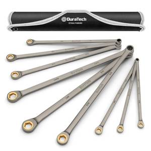 lot 20361 image: DURATECH Extra Long Ratcheting Wrench Set, 9-Piece, SAE 516-34