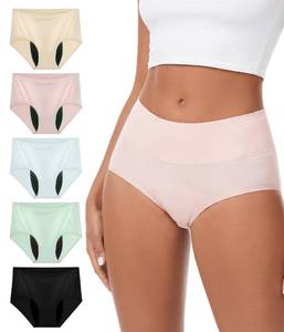 lot 20363 image: SUNCHIRI Womens Incontinence Underwear 50ml Small 5 Pack Multicolor02