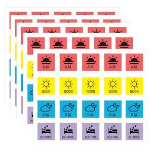 lot 20387 image: YEWROXY Medication Instruction Labels 200 Pcs AM PM Stickers 34 Inch