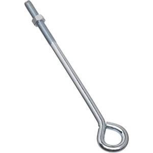 lot 20420 image: National Hardware Eye Bolt with Hex Nut, 12 In x 12 In, Zinc Plated Steel