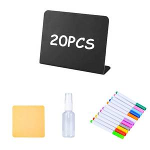 lot 20426 image: YZ&LIANGYUAN Tabletop Chalkboard Food Labels, 20 Pack, 3.93 x 2.75 Inch