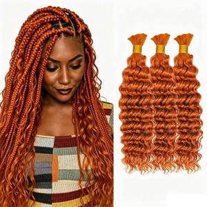 lot 20427 image: Human Braiding Hair Body Wave 14 Inch 3 Bundles 350 Burnt Orange