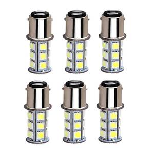 lot 20452 image: BlyilyB 6-Pack 1157 BAY15D LED Bulbs 6500K White 12V 18-SMD RV Trailer