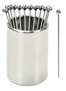 lot 20456 image: Lexenic 304 Stainless Steel Cocktail Picks Set 12 Piece with Holder
